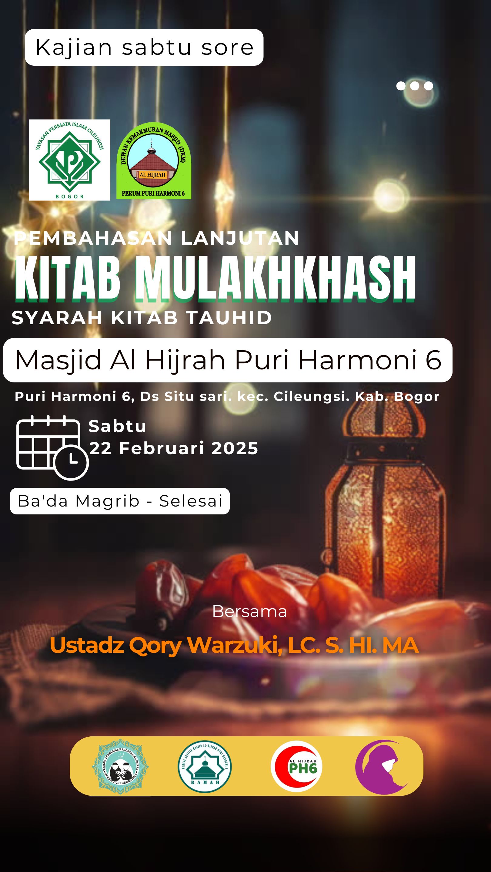 KAJIAN SABTU MALAM BADA MAGRIB
